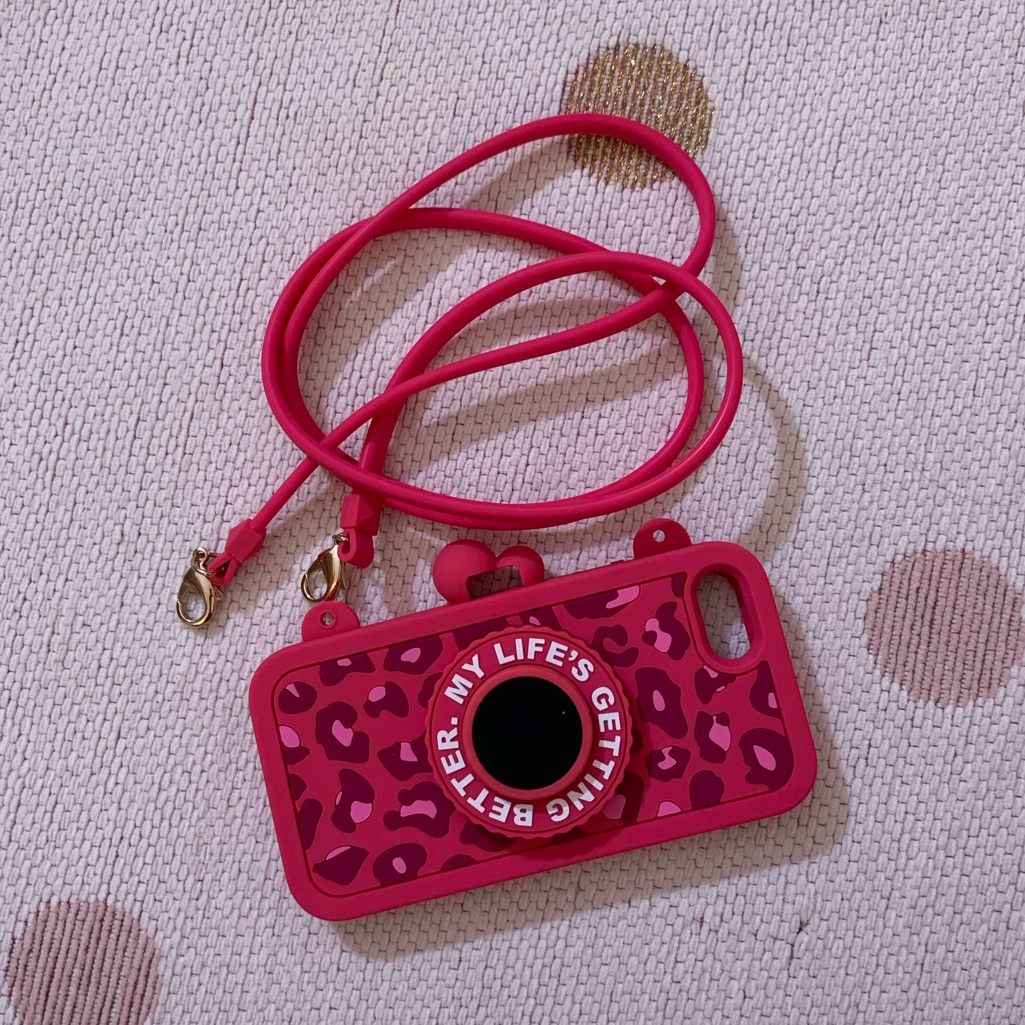 Iphone 7 Phone Case Pink Camera Case